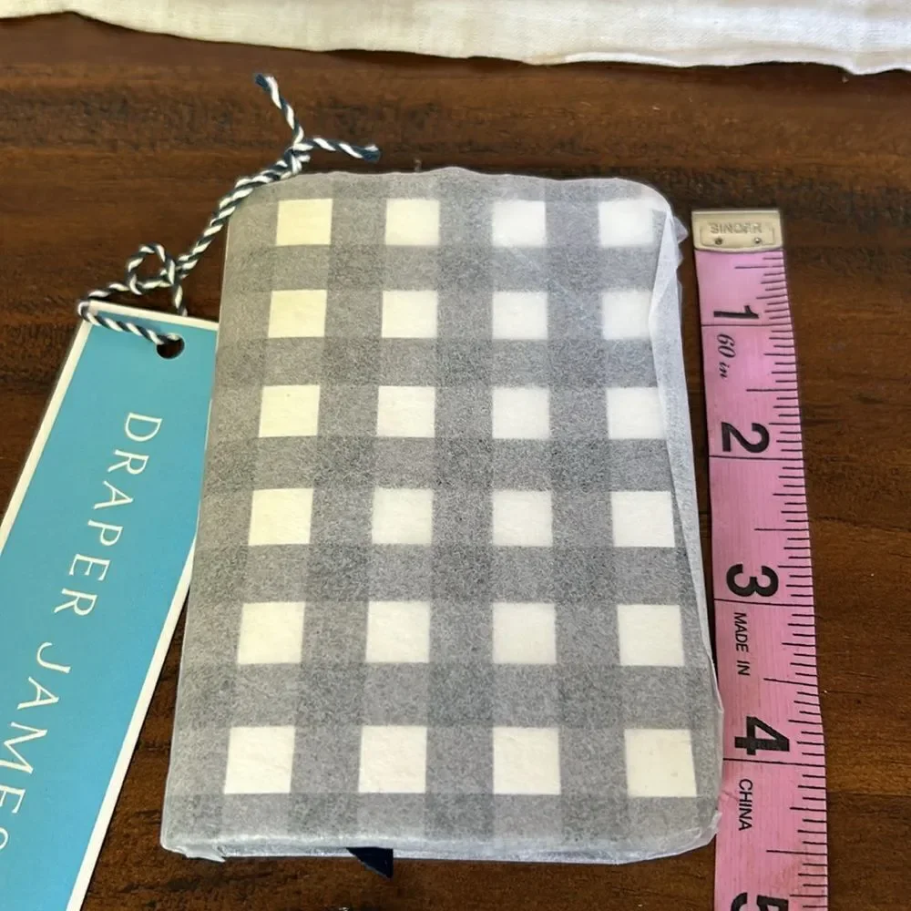 Draper James Mini Notebook NWT In Gingham Cor and 3 stickers